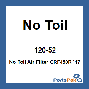 No Toil 120-52; No Toil Air Filter CRF450R `17