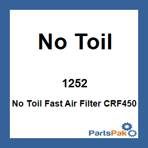 No Toil 1252; No Toil Fast Air Filter Crf450R '17