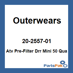 Outerwears 20-2557-01; Atv Pre-Filter Drr Mini 50 Quad