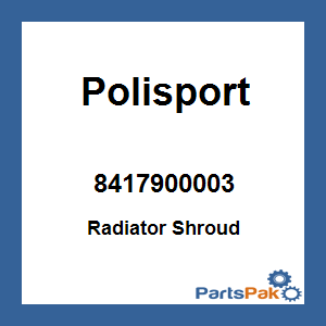 Polisport 8417900003; Radiator Shroud White / Black