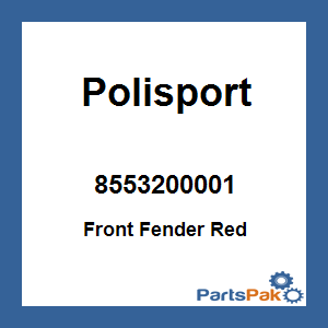 Polisport 8553200001; Front Fender Red