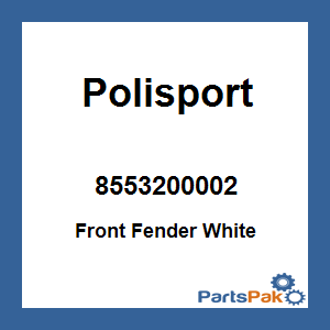 Polisport 8553200002; Front Fender White