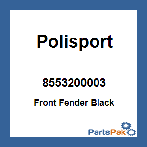 Polisport 8553200003; Front Fender Black