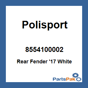 Polisport 8554100002; Rear Fender '17 White