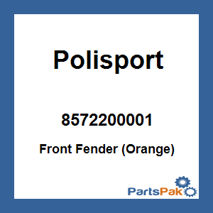 Polisport 8572200001; Front Fender (Orange)