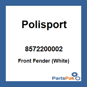 Polisport 8572200002; Front Fender (White)