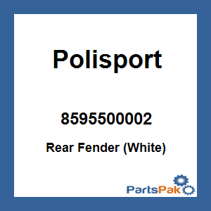 Polisport 8595500002; Rear Fender (White)