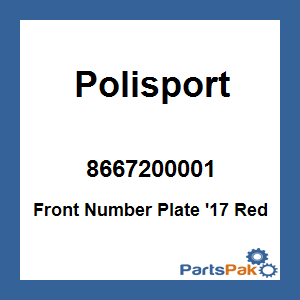 Polisport 8667200001; Front Number Plate '17 Red