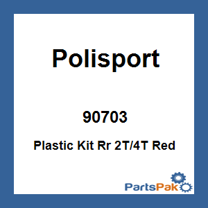 Polisport 90703; Plastic Kit Rr 2T / 4T Red