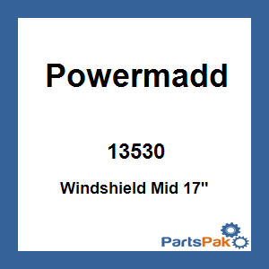 PowerMadd 13530; Windshield Mid 17-inch (Smoke / Black)