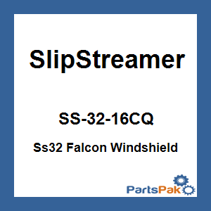 Slipstreamer SS-32-16CQ; Ss32 Falcon Windshield 16-inch Clear / Chrome
