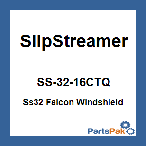Slipstreamer SS-32-16CTQ; Ss32 Falcon Windshield 16-inch Clear / Chrome