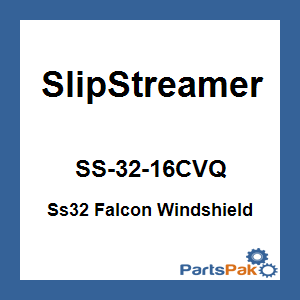 Slipstreamer SS-32-16CVQ; Ss32 Falcon Windshield 16-inch Clear / Chrome