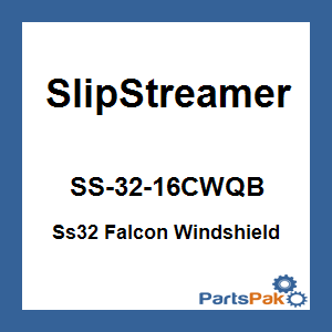 Slipstreamer SS-32-16CWQB; Ss32 Falcon Windshield 16-inch Clear / Black