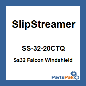 Slipstreamer SS-32-20CTQ; Ss32 Falcon Windshield 20-inch Clear / Chrome