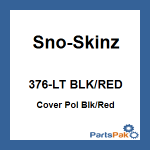 Sno-Skinz 376-LT BLK/RED; Cover Pol Blk / Red