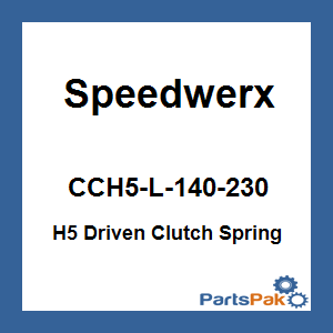 Speedwerx CCH5-L-140-230; H5 Driven Clutch Spring Black / Yellow