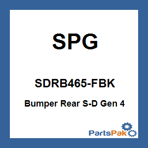 SPG SDRB465-FBK; Bumper Rear Fits Ski-Doo Fits SkiDoo Gen 4 165 Track Flat Black