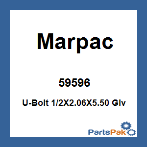Marpac 59596; U-Bolt 1/2X2.06X5.50 Glv