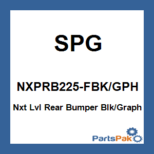 SPG NXPRB225-FBK/GPH; Nxt Lvl Rear Bumper Black / Graph Fits Polaris Axys 163 Snowmobile