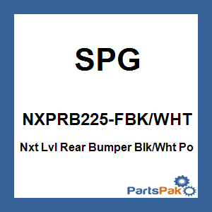 SPG NXPRB225-FBK/WHT; Nxt Lvl Rear Bumper Black / White Fits Polaris Axys 163 Snowmobile