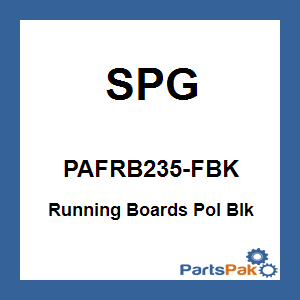 SPG PAFRB235-FBK; Running Boards Fits Polaris Black Axys 137