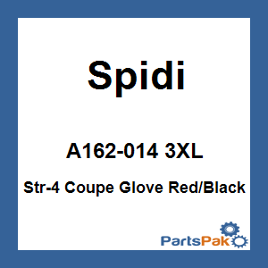 Spidi A162-014 3XL; Str-4 Coupe Glove Red / Black