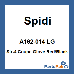 Spidi A162-014 LG; Str-4 Coupe Glove Red / Black