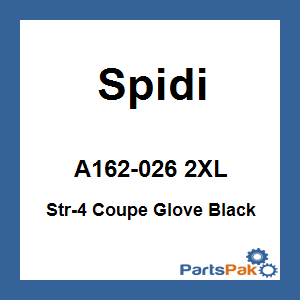 Spidi A162-026 2XL; Str-4 Coupe Glove Black