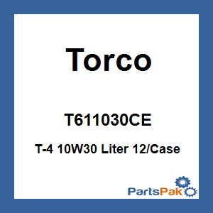 Torco T611030CE; T-4 4-Stroke Motor Oil 10W30 1L