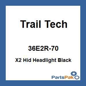 Trail Tech 36E2R-70; X2 Hid Headlight Black