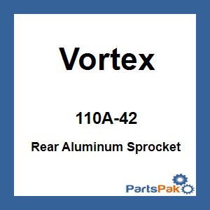 Vortex 110A-42; Standard Rear Aluminum Sprocket Silver 42T