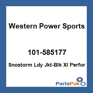 WPS - Western Power Sports 101-585177; Snostorm Ldy Jkt-Black Xl Performance Collection