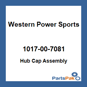 WPS - Western Power Sports 1017-00-7081; Hub Cap Assembly Blue