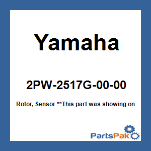 Yamaha 2PW-2517G-00-00 Rotor, Sensor; 2PW2517G0000