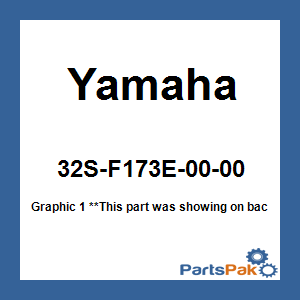 Yamaha 32S-F173E-00-00 Graphic 1; 32SF173E0000