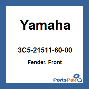 Yamaha 3C5-21511-60-00 Fender, Front; 3C5215116000