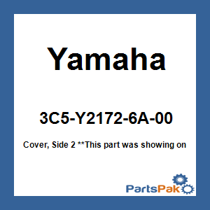 Yamaha 3C5-Y2172-6A-00 Cover, Side 2; 3C5Y21726A00
