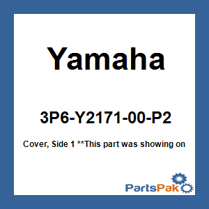 Yamaha 3P6-Y2171-00-P2 Cover, Side 1; 3P6Y217100P2