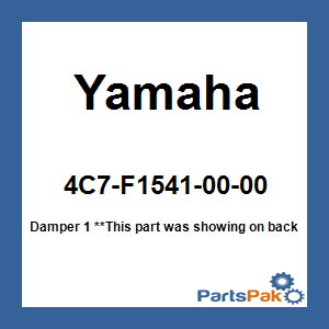 Yamaha 4C7-F1541-00-00 Damper 1; 4C7F15410000