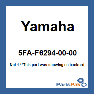 Yamaha 5FA-F6294-00-00 Nut 1; 5FAF62940000