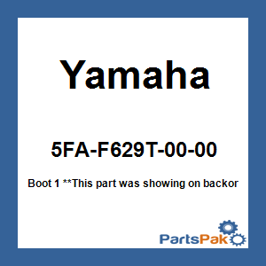 Yamaha 5FA-F629T-00-00 Boot 1; 5FAF629T0000
