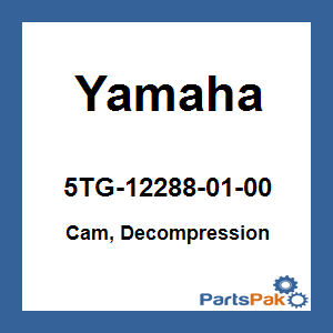 Yamaha 5TG-12288-01-00 Cam, Decompression; 5TG122880100