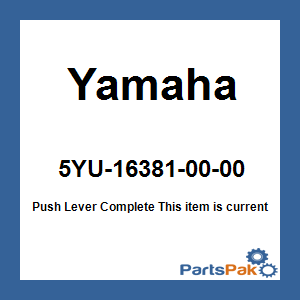 Yamaha 5YU-16381-00-00 Push Lever Complete; 5YU163810000