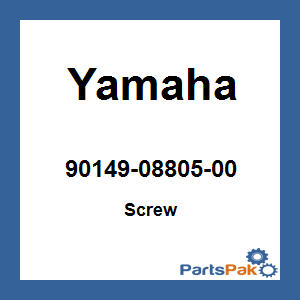 Yamaha 90149-08805-00 Screw; 901490880500