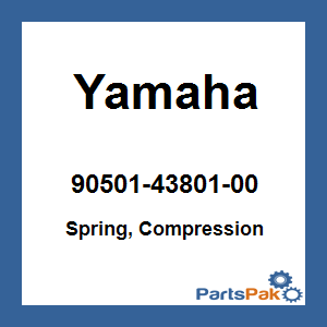 Yamaha 90501-43801-00 Spring, Compression; 905014380100