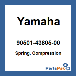 Yamaha 90501-43805-00 Spring, Compression; 905014380500