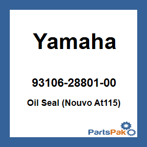 Yamaha 93106-28801-00 Oil Seal, Sdo-Type; New # 93109-28043-00
