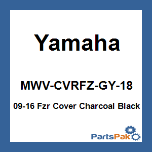 Yamaha MWV-CVRFZ-GY-18 2009-2016 Fzr Cover Charcoal Black ; MWVCVRFZGY18