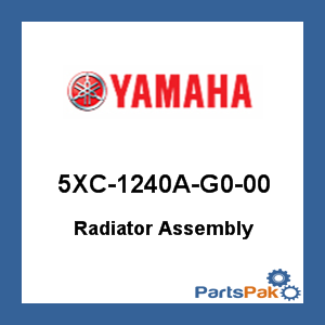 Yamaha 5XC-1240A-G0-00 Radiator Assembly; 5XC1240AG000
